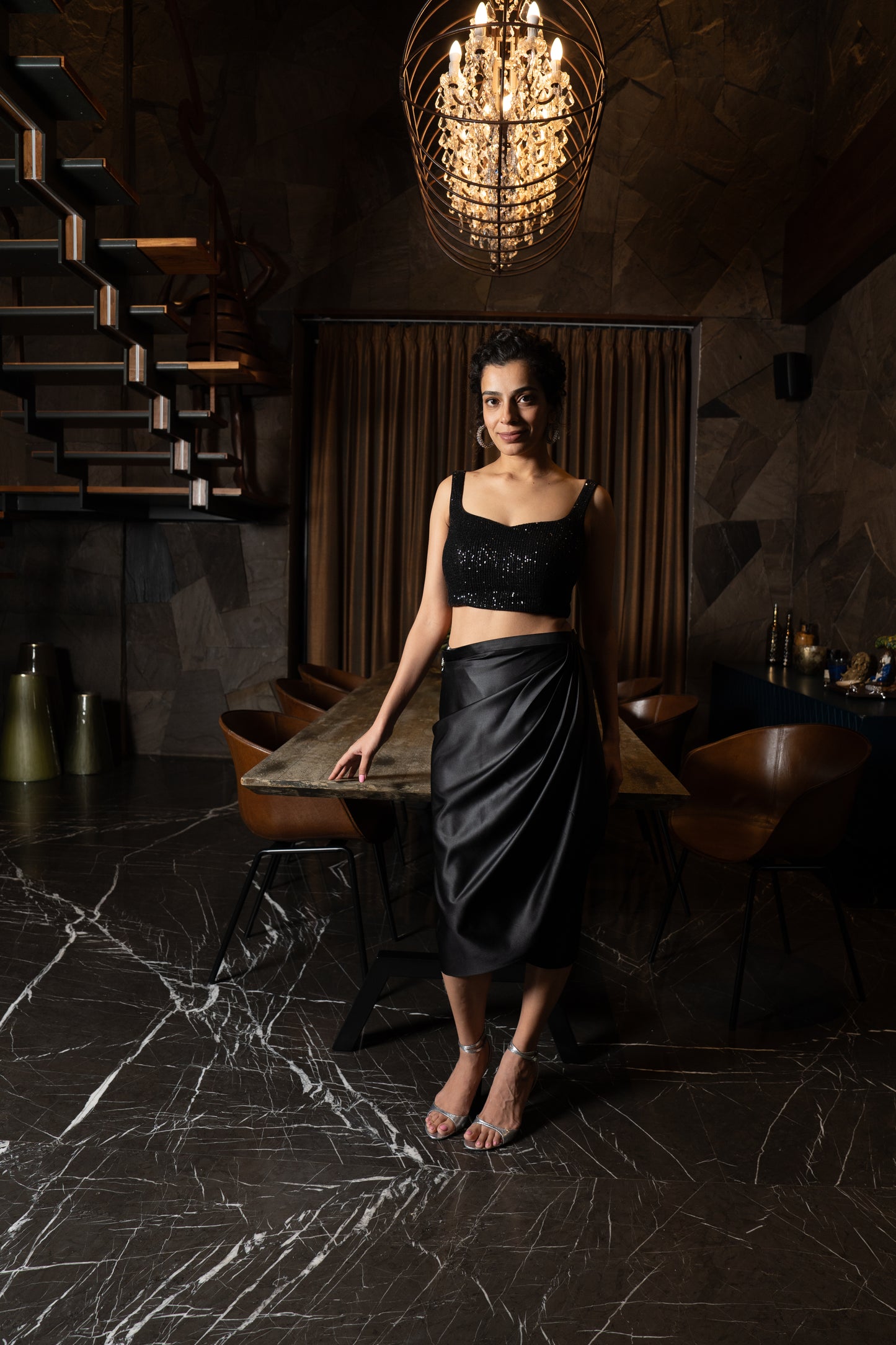 MIDNIGHT WRAP SKIRT