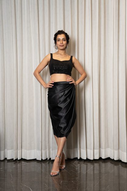 MIDNIGHT WRAP SKIRT