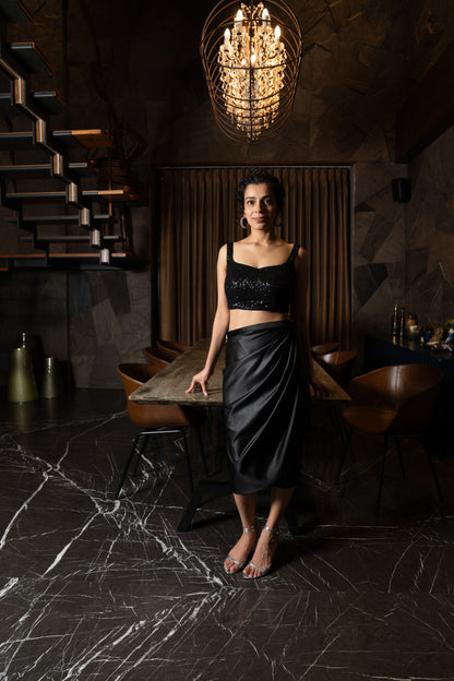 MIDNIGHT WRAP SKIRT