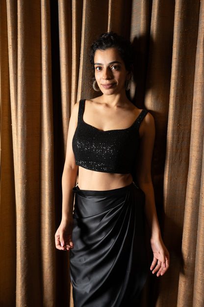 MIDNIGHT WRAP SKIRT